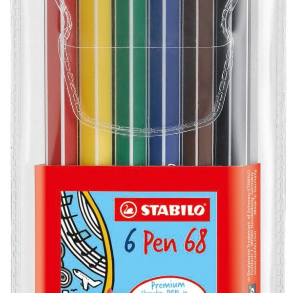 STABILO Fasermaler Pen 68 1mm 6806/PL 6 Farben