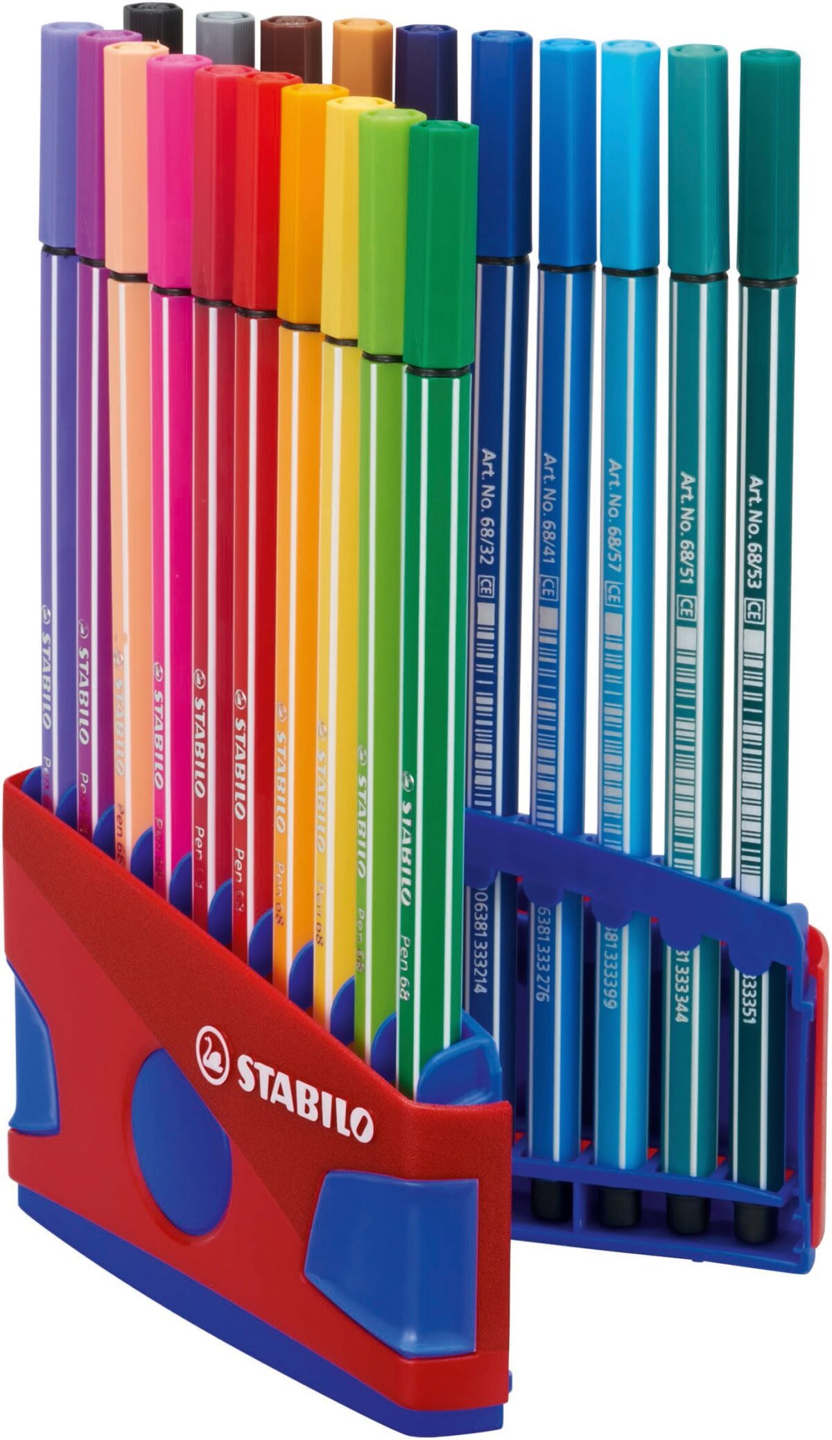 STABILO Fasermaler Pen 68 6820-04 20er Color Box rot/blau – Hochwertig & günstig bei ShopDeca
