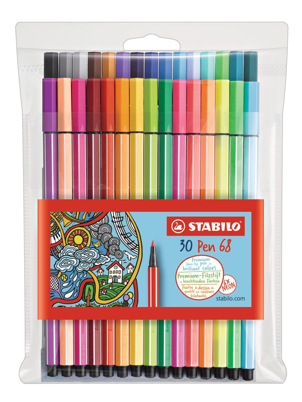 STABILO Fasermaler Pen 68 1mm 6830-1 24+6 Neon Etui – Hochwertig & günstig bei ShopDeca