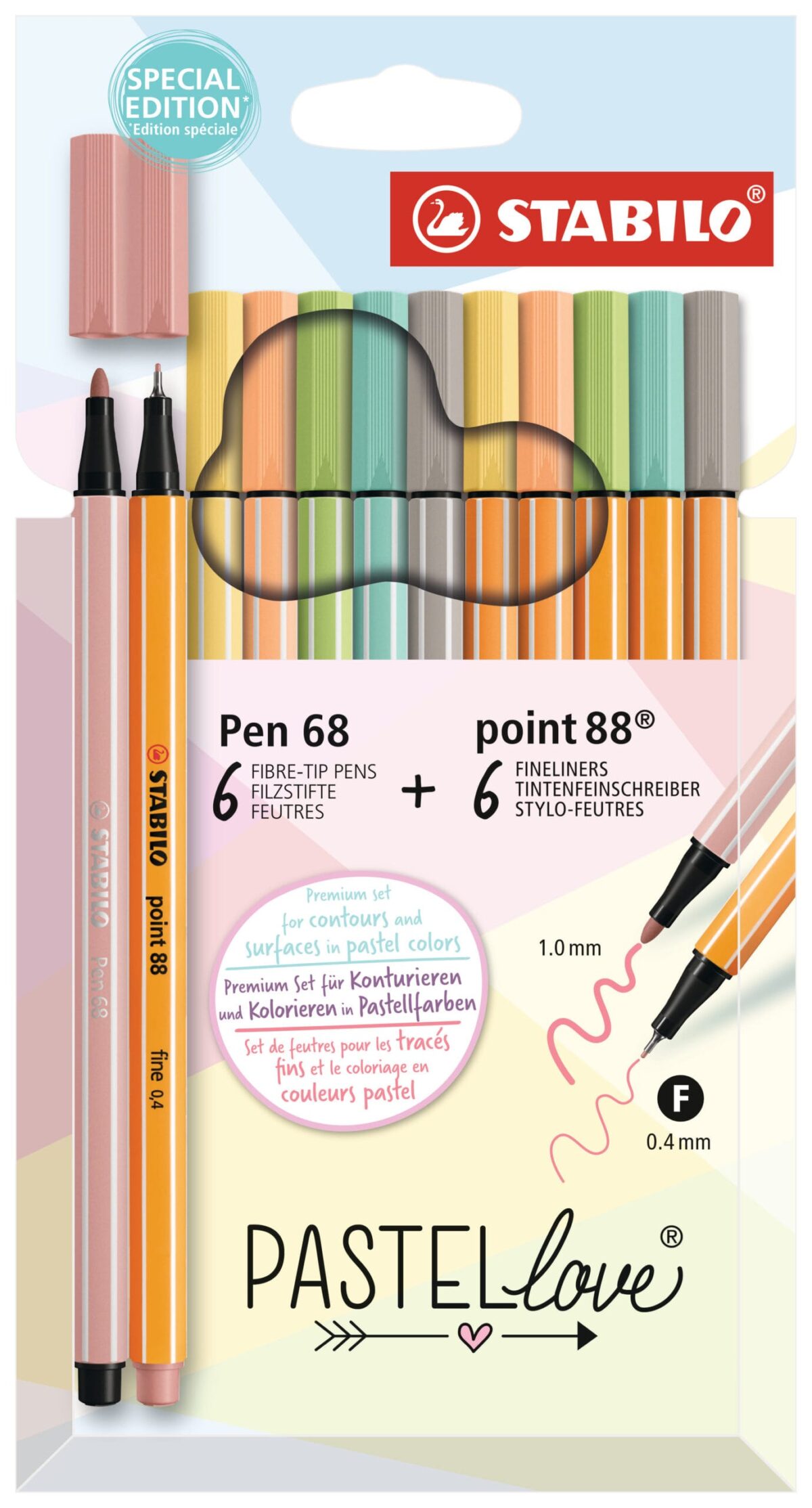 STABILO Pen 68 & Point 88 0.4mm 6888/12-7-7 Pastellove 12 Stück – Hochwertig & günstig bei ShopDeca