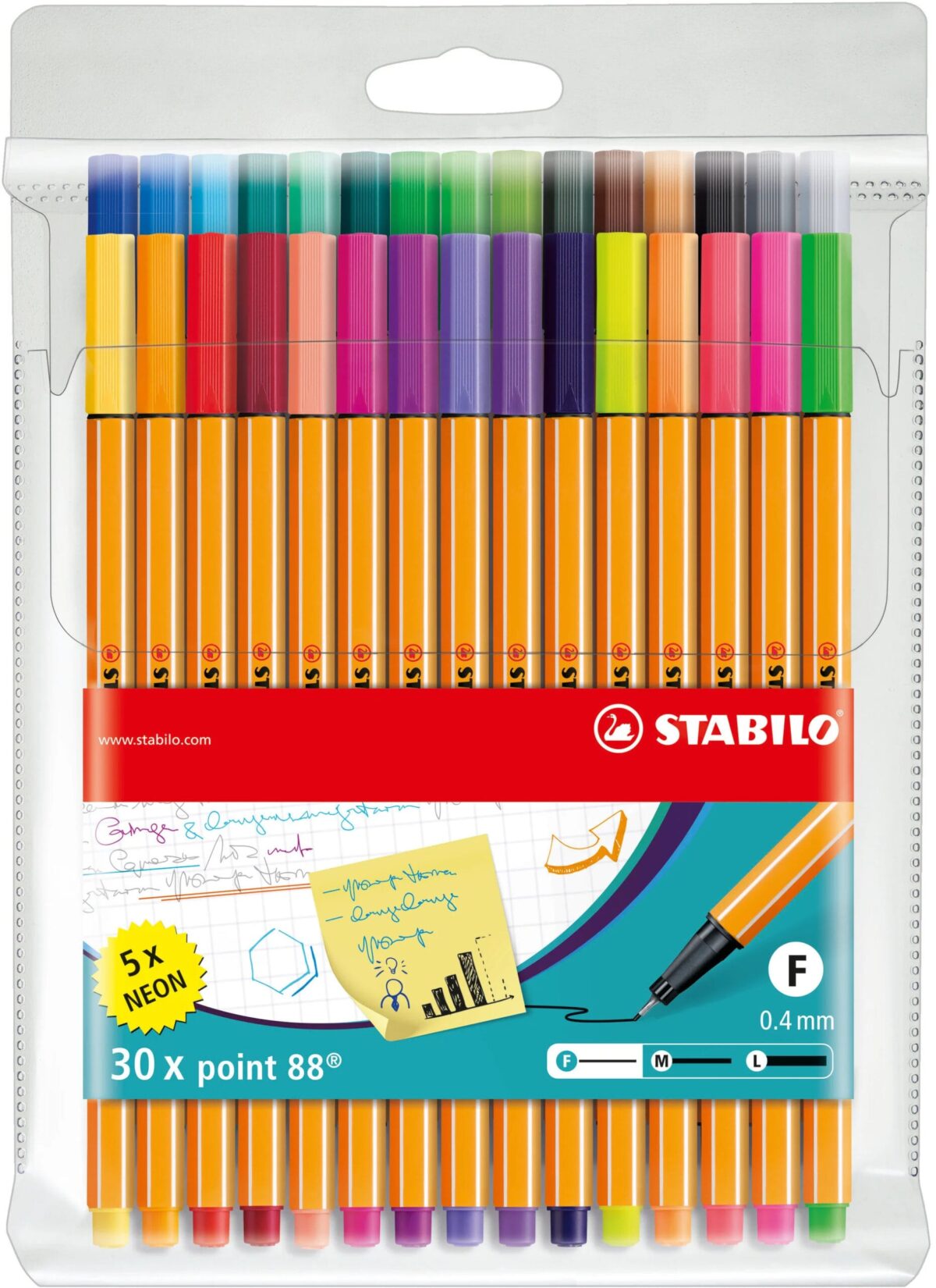 STABILO Faserschreiber Point 88 0.4mm 8830-1 25+5 Neon Etui – Hochwertig & günstig bei ShopDeca