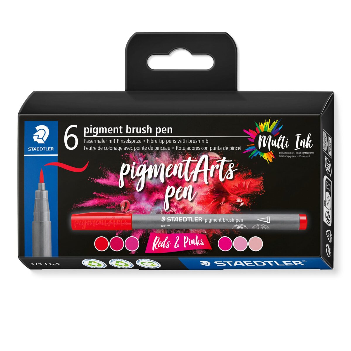 STAEDTLER Fasermaler mit Pinselspitze 371 C6-1 pigment pen 376 6er Set – Hochwertig & günstig bei ShopDeca