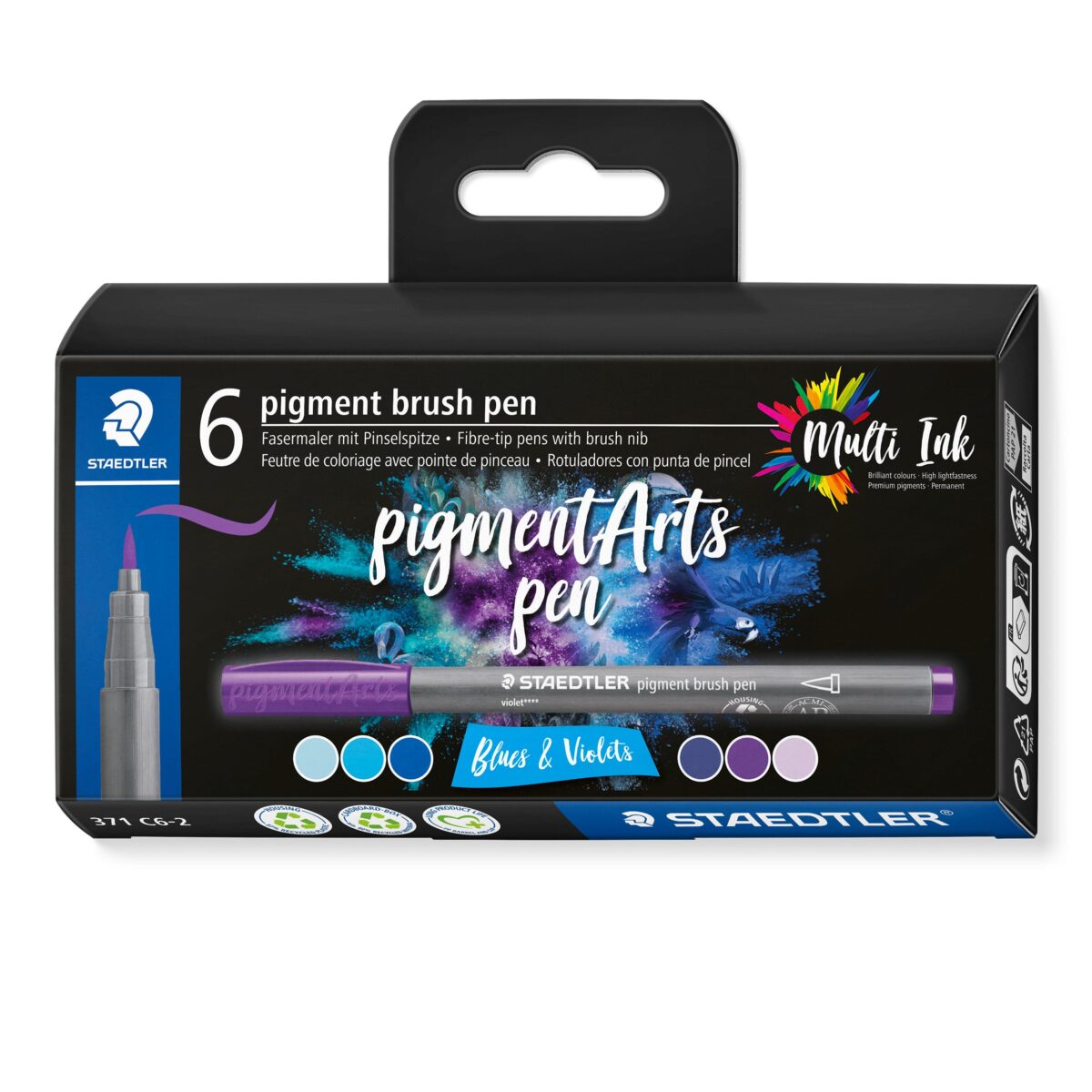 STAEDTLER Fasermaler mit Pinselspitze 371 C6-2 pigment pen 376 6er Set – Hochwertig & günstig bei ShopDeca