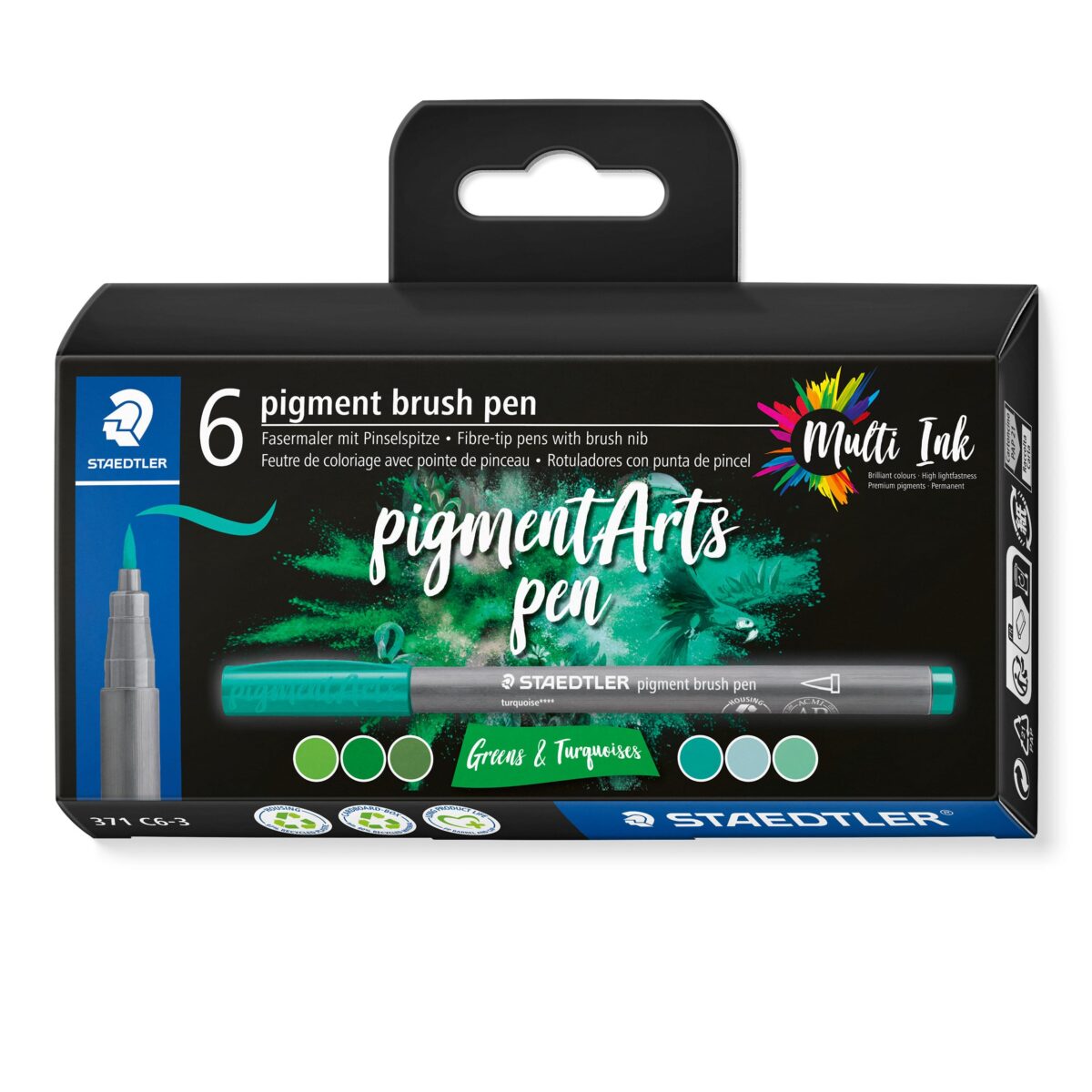 STAEDTLER Fasermaler mit Pinselspitze 371 C6-3 pigment pen 376 6er Set – Hochwertig & günstig bei ShopDeca