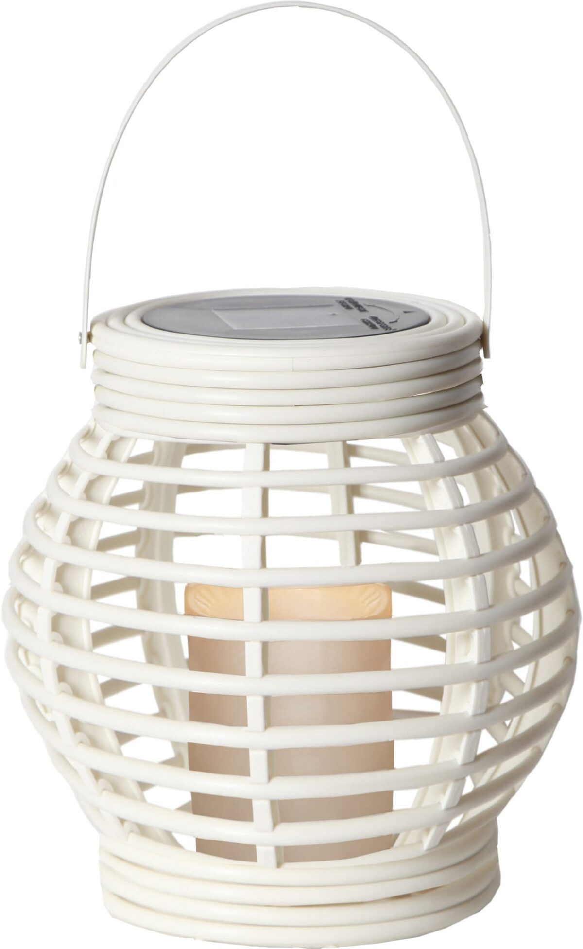 STAR TRADING Solar LED-Leuchte Rotang 16cm 12.479-28 weiss – Hochwertig & günstig bei ShopDeca