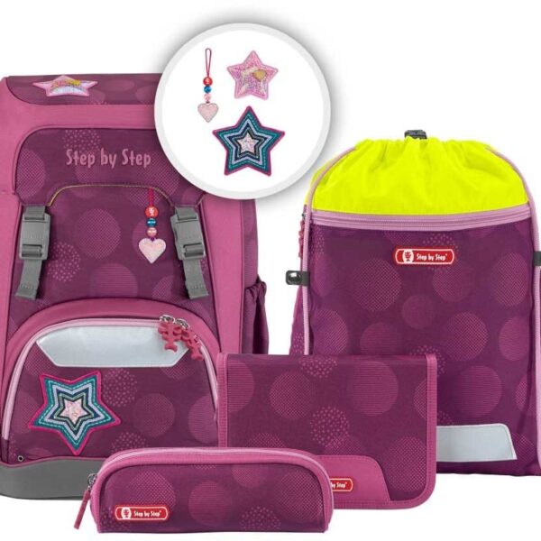 STEP BY STEP Schulrucksack-Set GIANT 129688 Glamour Star 5-teilig