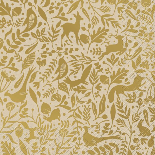 STEWO Serviette Ember 33x33cm 2572553280 gold 20 Stück