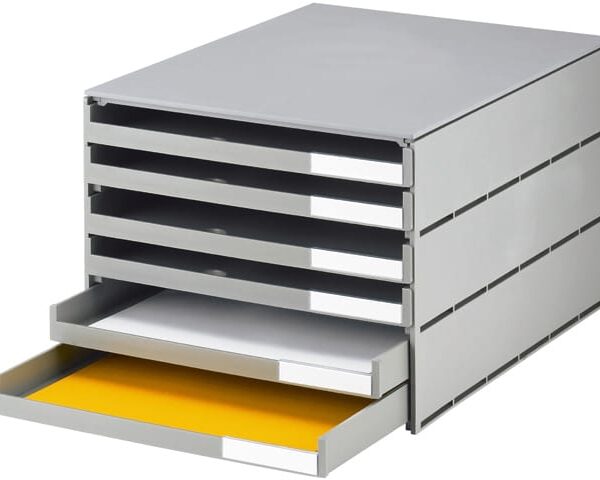 STYRO Systembox styroval pro öko 14-8052.85 grau/grau 6 Schubladen