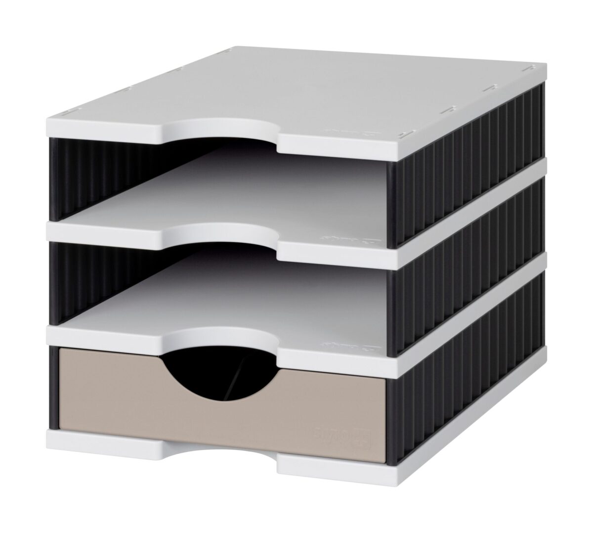 STYRO Ablagesystem styrodoc 268-0103.9875S bk/grau,3 Fächer 248x331x225mm – Hochwertig & günstig bei ShopDeca