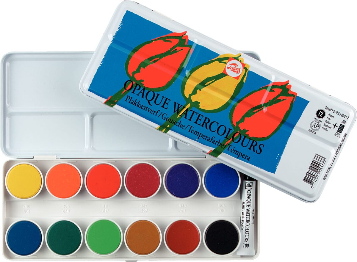 TALENS Deckfarbe Aquarell Set 95920012 12 Farben + 1 Tube weiss – Hochwertig & günstig bei ShopDeca
