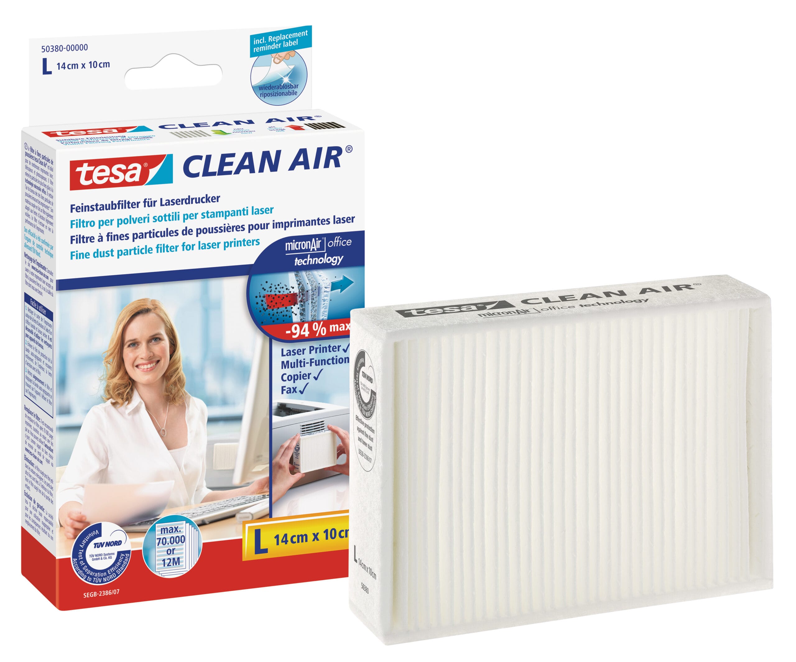 TESA-503800000-4042448140579 TESA Feinstaubfilter Clean 503800000 Air L, 14x10cm – Hochwertig & günstig bei ShopDeca