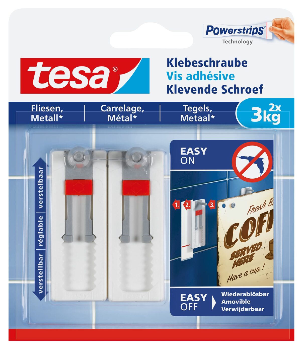 TESA Verstell.Klebeschraube 3 kg 777650000 Fliesen & Metall – Hochwertig & günstig bei ShopDeca