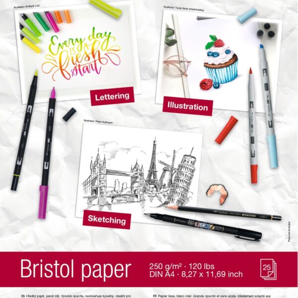 TOMBOW Zeichenblock Bristol A4 PB-MARK 250g, 25 Blatt