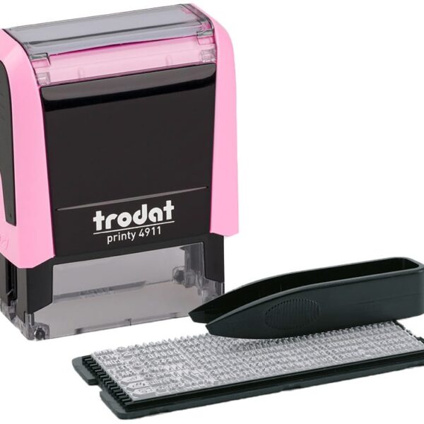 TRODAT Printy 4911 Typo 3 Zeilen Text 180855 pastellrosa