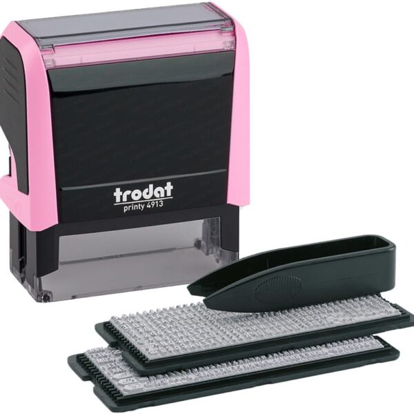 TRODAT Printy 4913 Typo 5 Zeilen Text 180863 pastellrosa