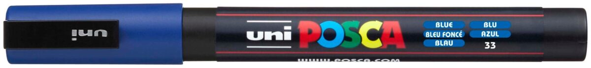 UNI-BALL Posca Marker 0,9-1,3mm PC-3M BLUE blau, Rundspitze – Hochwertig & günstig bei ShopDeca