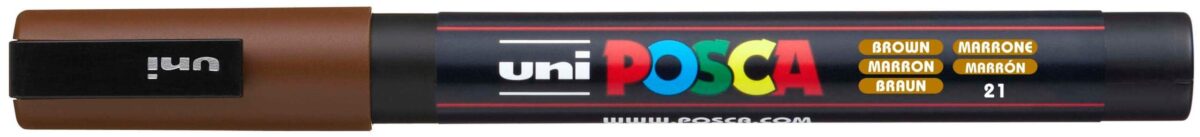 UNI-BALL Posca Marker 0,9-1,3mm PC-3M BROWN braun, Rundspitze – Hochwertig & günstig bei ShopDeca