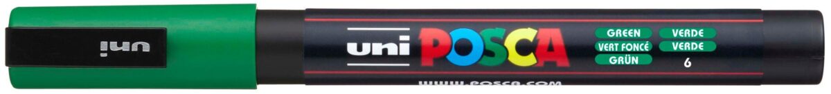 UNI-BALL Posca Marker 0,9-1,3mm PC-3M GREEN grün, Rundspitze – Hochwertig & günstig bei ShopDeca