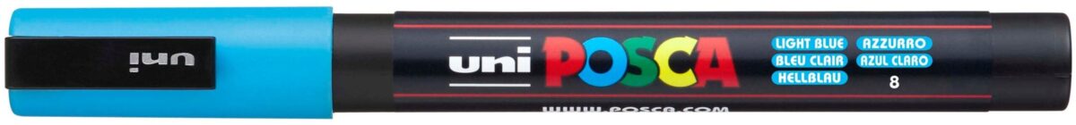 UNI-BALL Posca Marker 0,9-1,3mm PC-3M L.BLUE hellblau, Rundspitze – Hochwertig & günstig bei ShopDeca