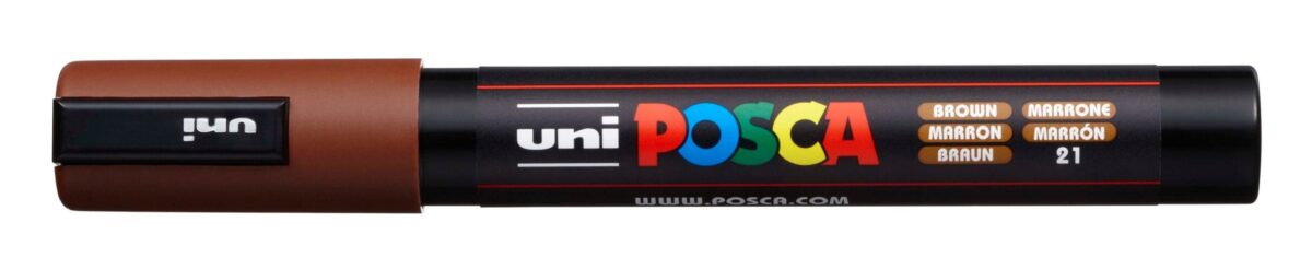 UNI-BALL Posca Marker 1,8-2,5mm PC-5M BROWN braun, Rundspitze – Hochwertig & günstig bei ShopDeca