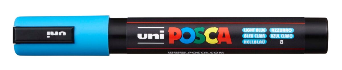 UNI-BALL Posca Marker 1,8-2,5mm PC-5M L.BLUE hellblau, Rundspitze – Hochwertig & günstig bei ShopDeca