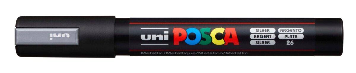 UNI-BALL Posca Marker 1,8-2,5mm PC-5M SILVER silber, Rundspitze – Hochwertig & günstig bei ShopDeca