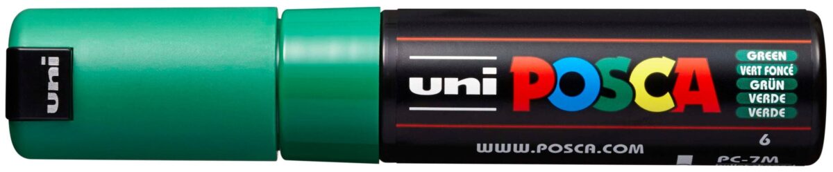 UNI-BALL Posca Marker 4.5-5.5mm PC-7M GREEN grün, Rundspitze – Hochwertig & günstig bei ShopDeca