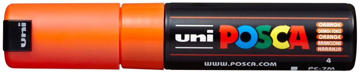 UNI-BALL Posca Marker 4.5-5.5mm PC-7M ORANGE orange, Rundspitze – Hochwertig & günstig bei ShopDeca