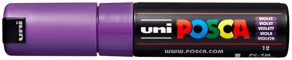 UNI-BALL Posca Marker 4.5-5.5mm PC-7M VIOLET violett, Rundspitze – Hochwertig & günstig bei ShopDeca