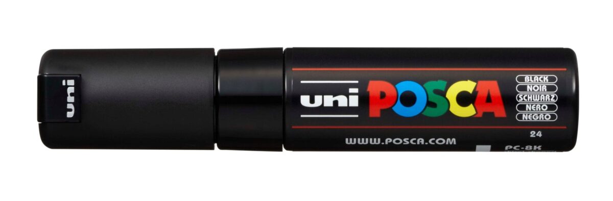UNI-BALL Posca Marker 8mm PC-8K BLACK schwarz, Keilspitze – Hochwertig & günstig bei ShopDeca