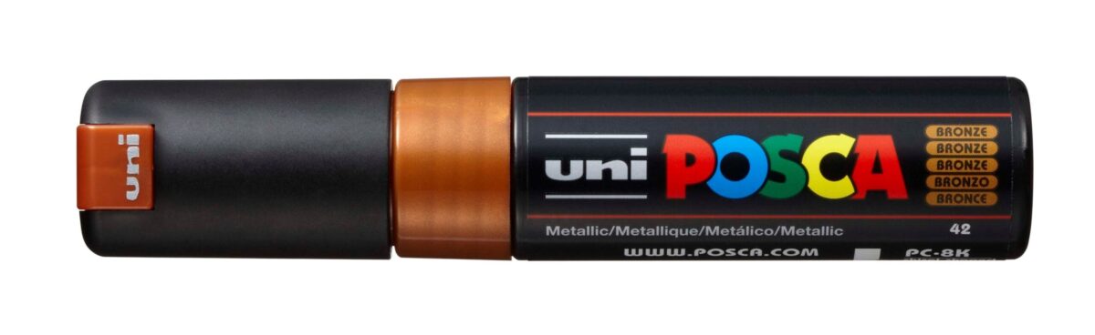 UNI-BALL Posca Marker 8mm PC-8K BRONZE MET bronze, Keilspitze – Hochwertig & günstig bei ShopDeca