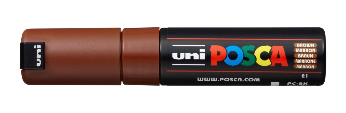 UNI-BALL Posca Marker 8mm PC-8K BROWN braun, Keilspitze – Hochwertig & günstig bei ShopDeca