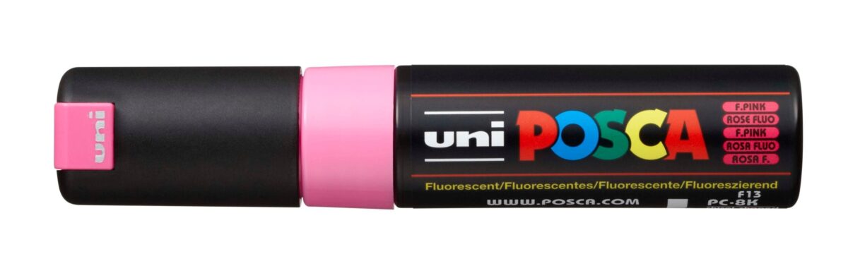 UNI-BALL Posca Marker 8mm PC-8K F.PINK fluo rosa, Keilspitze – Hochwertig & günstig bei ShopDeca