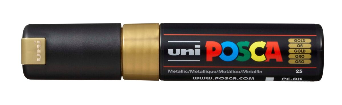 UNI-BALL Posca Marker 8mm PC-8K GOLD MET gold, Keilspitze – Hochwertig & günstig bei ShopDeca