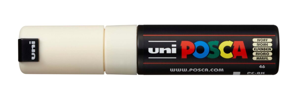 UNI-BALL Posca Marker 8mm PC-8K IVORY elfenbein, Keilspitze – Hochwertig & günstig bei ShopDeca