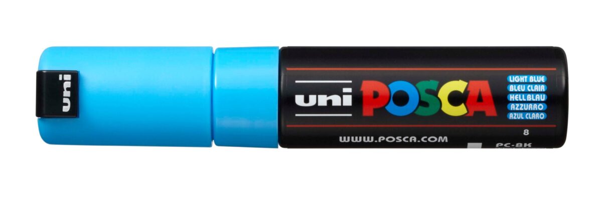 UNI-BALL Posca Marker 8mm PC-8K L.BLUE hellblau, Keilspitze – Hochwertig & günstig bei ShopDeca