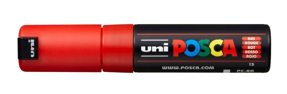 UNI-BALL Posca Marker 8mm PC-8K RED rot, Keilspitze – Hochwertig & günstig bei ShopDeca