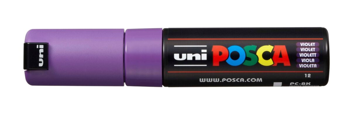 UNI-BALL Posca Marker 8mm PC-8K VIOLET violett, Keilspitze – Hochwertig & günstig bei ShopDeca