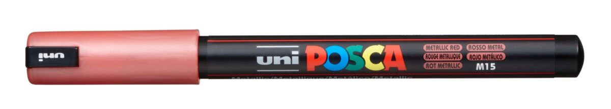 UNI-BALL Posca Fineliner 0,7mm PC1MR MET.RO Metallic rot – Hochwertig & günstig bei ShopDeca