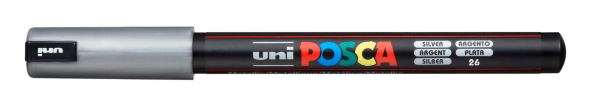 UNI-BALL Posca Fineliner 0,7mm PC1MR SILVER silber – Hochwertig & günstig bei ShopDeca