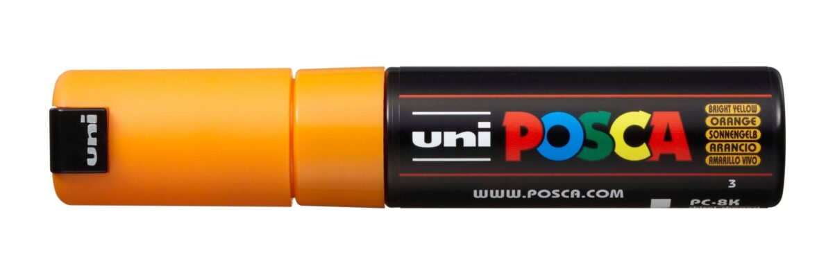 UNI-BALL Posca Marker 8mm PC8K B.YELLO sonnengelb, Keilspitze – Hochwertig & günstig bei ShopDeca