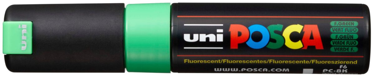 UNI-BALL Posca Marker 8mm PC8K F.GREEN fluo grün, Keilspitze – Hochwertig & günstig bei ShopDeca