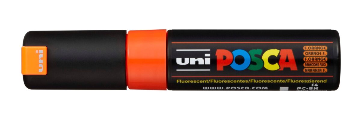 UNI-BALL Posca Marker 8mm PC8K F.ORANG fluo orange, Keilspitze – Hochwertig & günstig bei ShopDeca