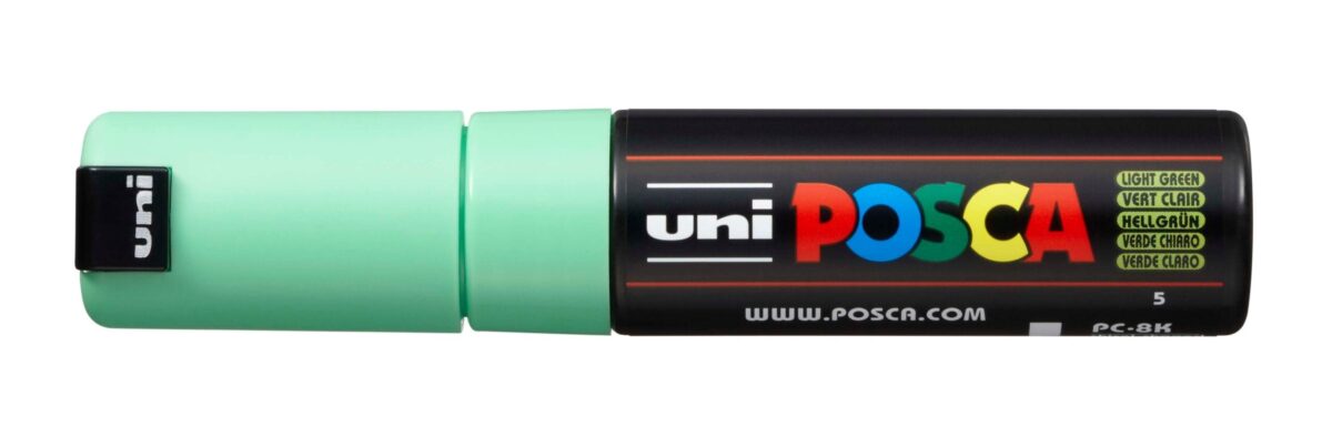 UNI-BALL Posca Marker 8mm PC8K L.GREEN hellgrün, Keilspitze – Hochwertig & günstig bei ShopDeca