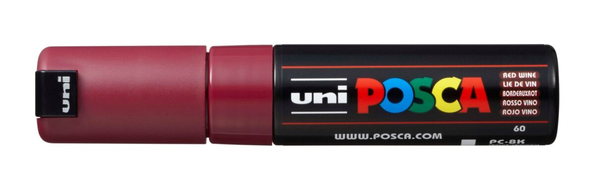 UNI-BALL Posca Marker 8mm PC8K RED WIN bordeaux, Keilspitze – Hochwertig & günstig bei ShopDeca
