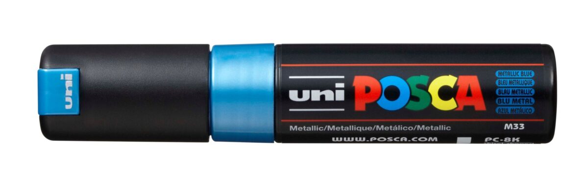 UNI-BALL Posca Marker 8mm PC8KMET.BLUE MET Metal.blau, Keilsp. – Hochwertig & günstig bei ShopDeca