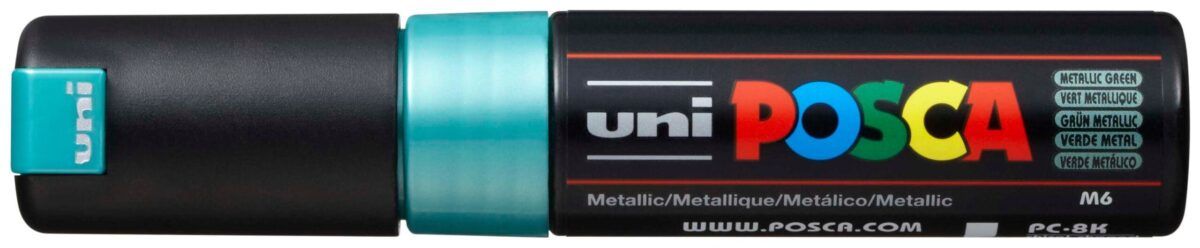 UNI-BALL Posca Marker 8mm PC8KMET.GREE MET grün, Keilspitze – Hochwertig & günstig bei ShopDeca