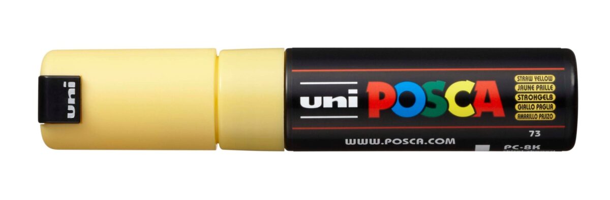 UNI-BALL Posca Marker 8mm PC8KSTRAWYEL strohgelb, Keilspitze – Hochwertig & günstig bei ShopDeca