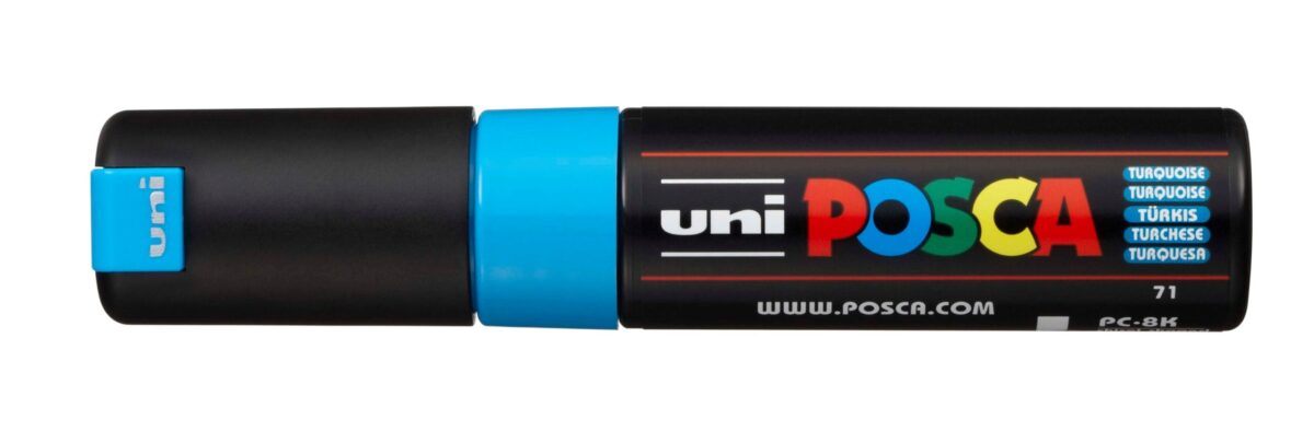 UNI-BALL Posca Marker 8mm PC8KTURQUOIS türkis, Keilspitze – Hochwertig & günstig bei ShopDeca