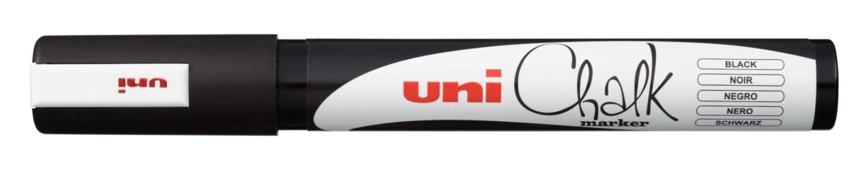 UNI-BALL Chalk Marker 1.8-2.5mm PWE-5M BLACK schwarz, Rundspitze – Hochwertig & günstig bei ShopDeca